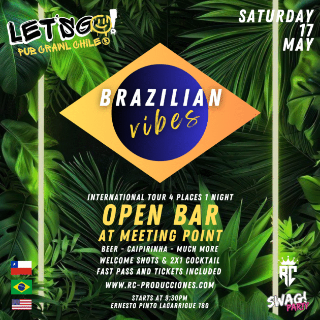 Let´s Go! Pub Crawl Chile Sábado 17/05