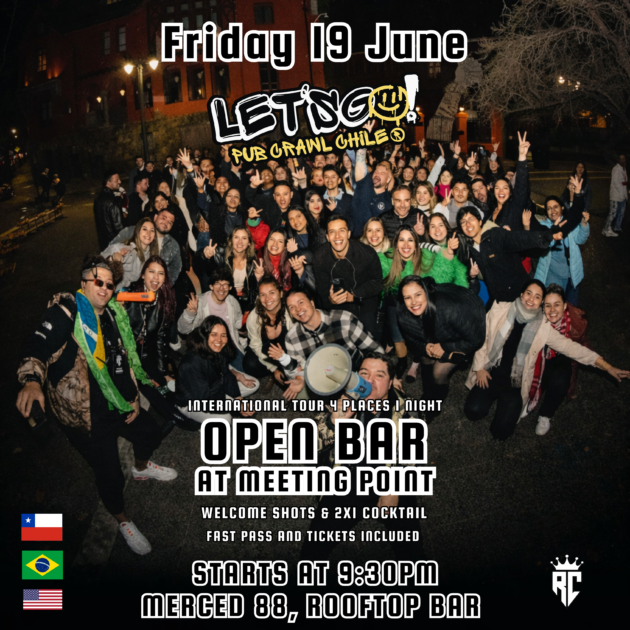 Let’s Go! Pub Crawl Chile "viernes 19 junio"