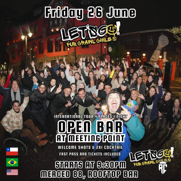 Let’s Go! Pub Crawl Chile "viernes 26 junio"