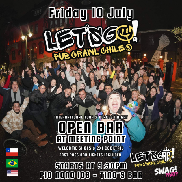Let’s Go! Pub Crawl Chile - "viernes 10 julio"